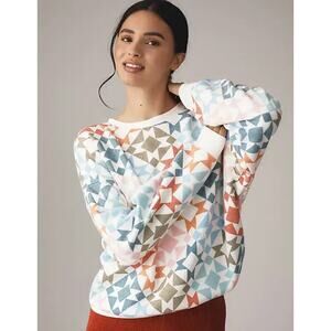 NWT Anthropologie Beach Riot Quilt-Pattern Pullover | Size XS